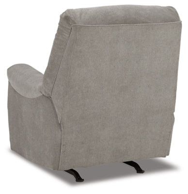 Recliner In Solid Slate Fabric