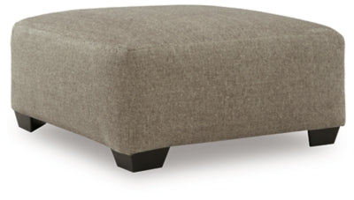 Oversized Accent Ottoman In Solid Hemp Fabric