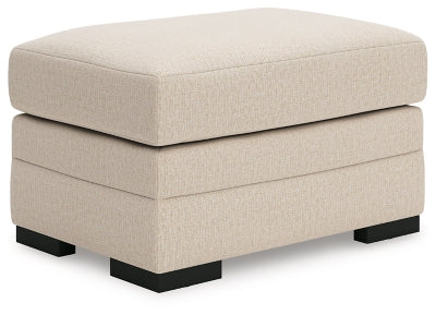 Ottoman In Solid Jute Performance Fabric;Next-Gen Nuvella™;Fabric