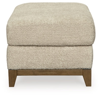 Ottoman In Solid Desert Fabric