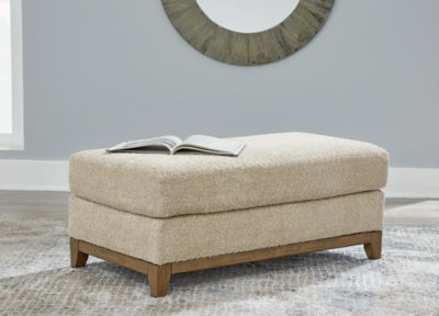 Ottoman In Solid Desert Fabric