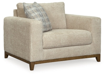 Oversized Chair In Solid Desert Fabric