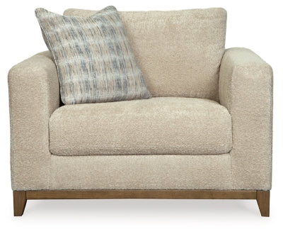 Oversized Chair In Solid Desert Fabric
