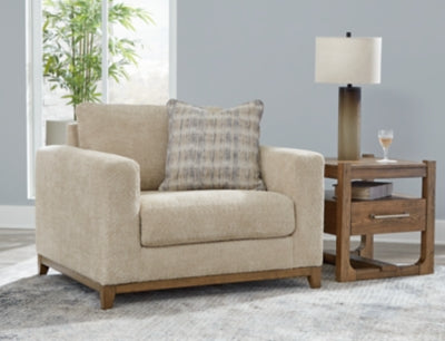 Oversized Chair In Solid Desert Fabric