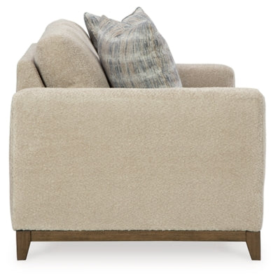 Loveseat In Solid Desert Fabric