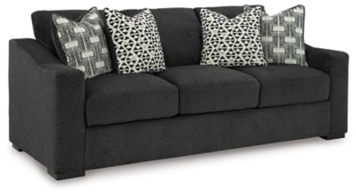 Sofa In Solid Onyx Fabric