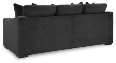 Sofa In Solid Onyx Fabric