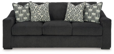 Sofa In Solid Onyx Fabric