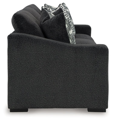 Sofa In Solid Onyx Fabric