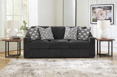 Sofa In Solid Onyx Fabric