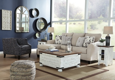 Sofa Chaise In Solid Driftwood Fabric