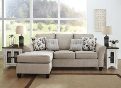 Sofa Chaise In Solid Driftwood Fabric