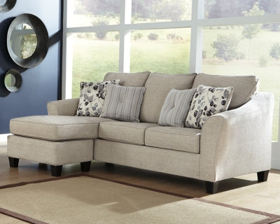 Sofa Chaise In Solid Driftwood Fabric