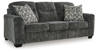 Sofa In Solid Gunmetal Fabric
