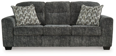 Sofa In Solid Gunmetal Fabric