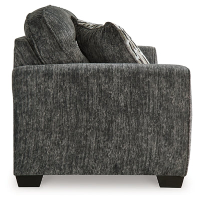 Sofa In Solid Gunmetal Fabric