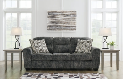 Sofa In Solid Gunmetal Fabric