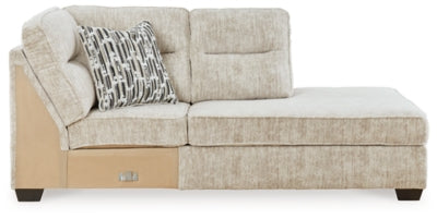 Right-Arm Facing Corner Chaise In Solid Parchment Fabric