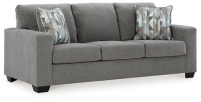 Sofa In Solid Graphite Fabric