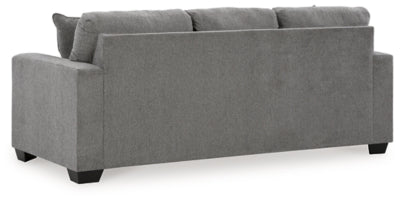 Sofa In Solid Graphite Fabric