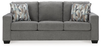 Sofa In Solid Graphite Fabric