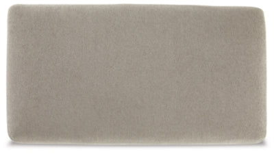 Ottoman In Solid Flax Fabric
