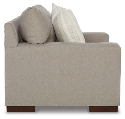 Oversized Chair In Solid Flax Fabric