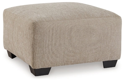 Oversized Accent Ottoman In Solid Cork Fabric
