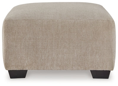 Oversized Accent Ottoman In Solid Cork Fabric
