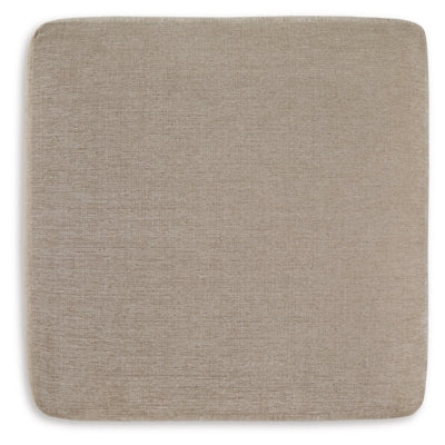 Oversized Accent Ottoman In Solid Cork Fabric