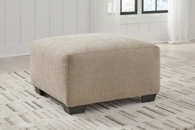 Oversized Accent Ottoman In Solid Cork Fabric