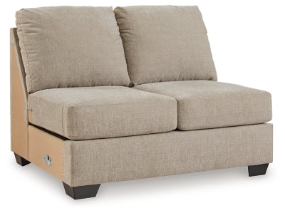 Armless Loveseat In Solid Cork Fabric
