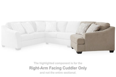 Right-Arm Facing Cuddler In Solid Cork Fabric