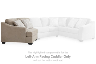 Left-Arm Facing Cuddler In Solid Cork Fabric