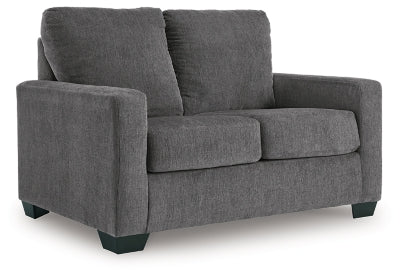 Twin Sofa Sleeper In Solid Pewter Fabric
