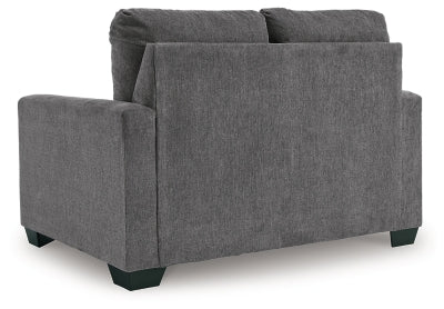 Twin Sofa Sleeper In Solid Pewter Fabric