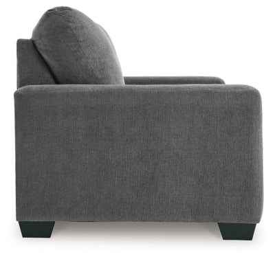 Twin Sofa Sleeper In Solid Pewter Fabric