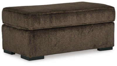 Ottoman In Solid Chocolate Fabric