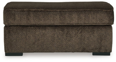 Ottoman In Solid Chocolate Fabric