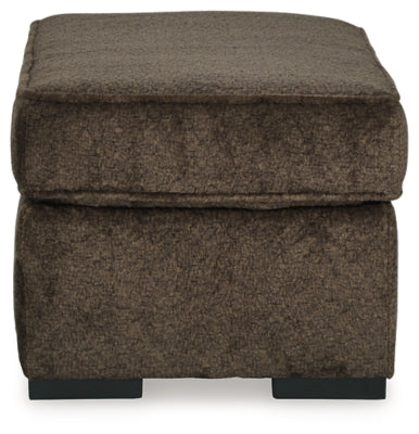 Ottoman In Solid Chocolate Fabric