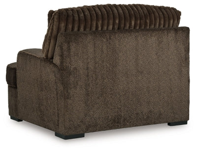 Oversized Chair In Solid Chocolate Fabric