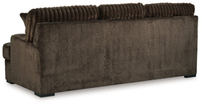 Sofa In Solid Chocolate Fabric