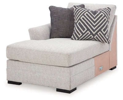 Left-Arm Facing Corner Chaise In Solid Stone Next-Gen Nuvella™;Fabric;Performance Fabric