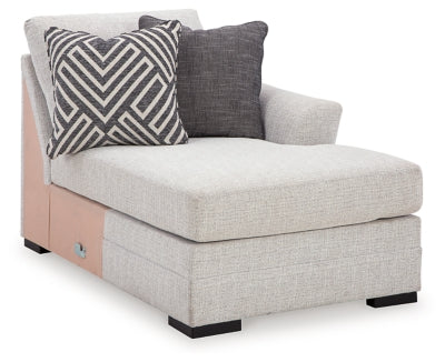 Right-Arm Facing Corner Chaise In Solid Stone Next-Gen Nuvella™;Fabric;Performance Fabric