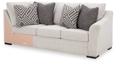 Right-Arm Facing Sofa with Corner Wedge In Solid Stone Next-Gen Nuvella™;Fabric;Performance Fabric