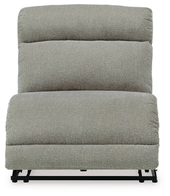 Armless Power Recliner In Solid Stone Fabric