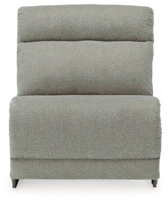 Armless Chair In Solid Stone Fabric