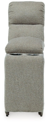 Console with Storage In Solid Stone Fabric