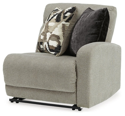 Right-Arm Facing Power Recliner In Solid Stone Fabric