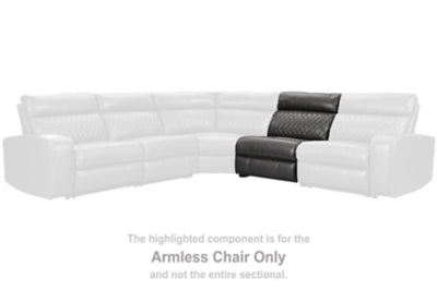 Armless Chair In Solid Gray Fabric